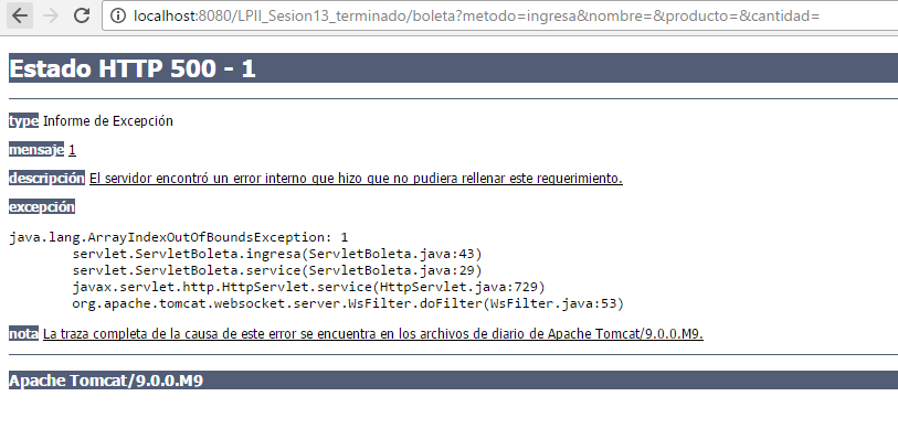 Error jsp
