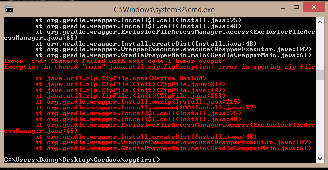 Hola! Al  momento de construir el proyecto para Android con Apache Cordova me da error que los desconozco.