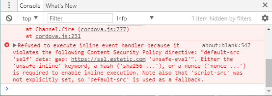 Negacion a ejecutar el controlador de eventos