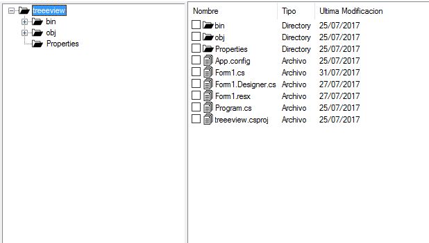 List view y tree view